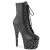 STARDANCE-1020 Plateau Stiefeletten Schwarz Matt | Pleaser