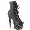 STARDANCE-1020 Plateau Stiefeletten Schwarz Matt | Pleaser
