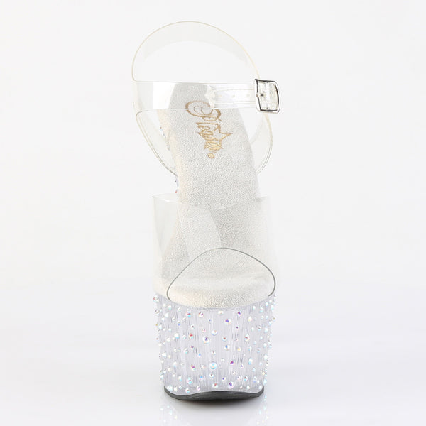 STARDANCE-708 Plateau Sandaletten Transparent | Pleaser