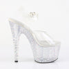 STARDANCE-708 Plateau Sandaletten Transparent | Pleaser