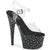 STARDANCE-708 Plateau Sandaletten Schwarz mit Glitzersteinen | Pleaser