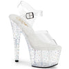 STARDANCE-708 Plateau Sandaletten Transparent | Pleaser