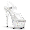 STARDANCE-708 Plateau Sandaletten Transparent | Pleaser