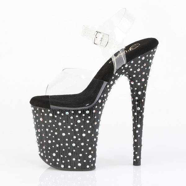 STARDANCE-808 Plateau Sandaletten Schwarz | Pleaser