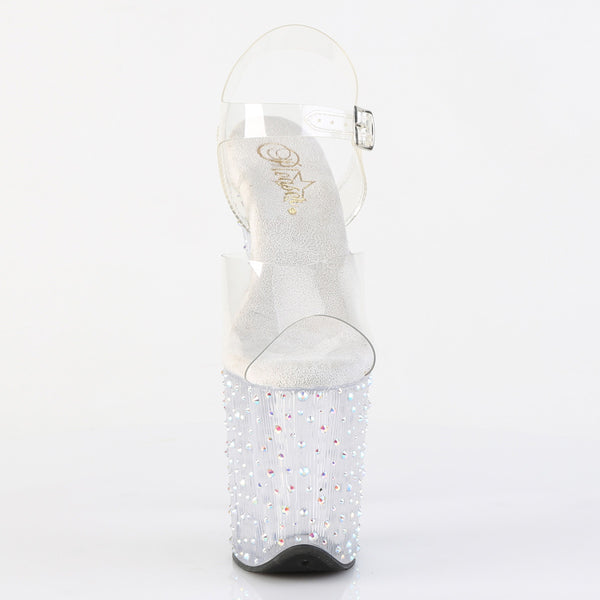STARDANCE-808 Plateau Sandaletten Transparent | Pleaser