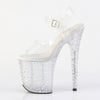 STARDANCE-808 Plateau Sandaletten Transparent | Pleaser