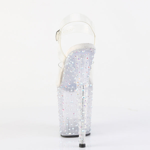 STARDANCE-808 Plateau Sandaletten Transparent | Pleaser