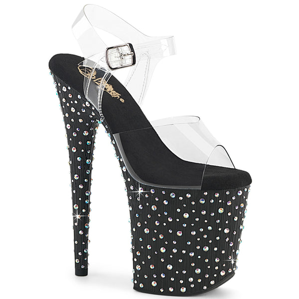 STARDANCE-808 Plateau Sandaletten Schwarz | Pleaser