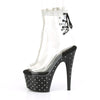 STARDUST-1018C-2RS Plateau Stiefeletten Schwarz/Transparent | Pleaser