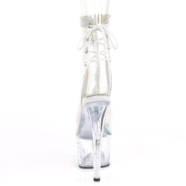 STARDUST-1018C-2RS Plateau Stiefeletten klar/transparent | Pleaser