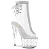 STARDUST-1018C-2RS Plateau Stiefeletten klar/transparent | Pleaser