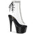 STARDUST-1018C-2RS Plateau Stiefeletten Schwarz/Transparent | Pleaser