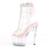STARDUST-1018C-2RS Plateau Stiefeletten - Pink/Transparent | Pleaser