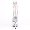 STARDUST-1018C-2RS Plateau Stiefeletten - Pink/Transparent | Pleaser