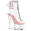 STARDUST-1018C-2RS Plateau Stiefeletten - Pink/Transparent | Pleaser