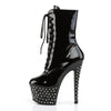 STARDUST-1020-7 Plateau Stiefeletten - Schwarz | Pleaser