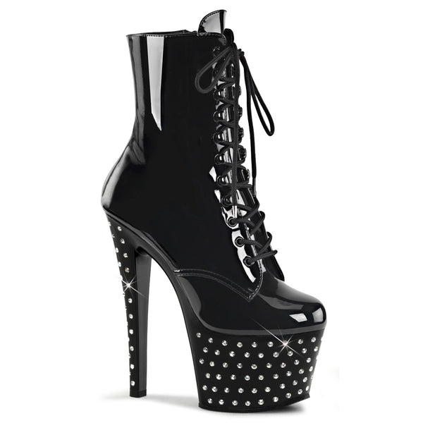STARDUST-1020-7 Plateau Stiefeletten - Schwarz | Pleaser