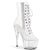 STARDUST-1021C-7 - Plateau Stiefeletten - Transparent mit Strass | Pleaser