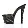 STARDUST-701 Plateau Pantoletten Schwarz | Pleaser
