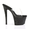 STARDUST-701 Plateau Pantoletten Schwarz | Pleaser