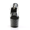 STARDUST-702 Plateau Pantoletten Schwarz/Transparent | Pleaser