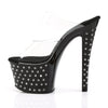 STARDUST-702 Plateau Pantoletten Schwarz/Transparent | Pleaser