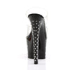 STARDUST-702 Plateau Pantoletten Schwarz/Transparent | Pleaser