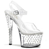 STARDUST-708 Plateau Sandaletten transparent | Pleaser