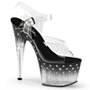 STARDUST-708T Plateau Sandaletten - Schwarz | Pleaser