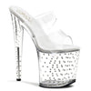 STARDUST-802 Plateau Pantoletten transparent | Pleaser