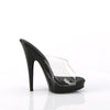 SULTRY-601 Plateau Pantoletten - Schwarz | Fabulicious