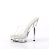 SULTRY-601 Plateau Pantoletten - Transparent | Fabulicious