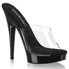 SULTRY-601 Plateau Pantoletten - Schwarz | Fabulicious