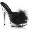 SULTRY-601F Plateau Pantoletten - Schwarz | Fabulicious