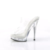 SULTRY-602 Plateau Pantoletten - Transparent | Fabulicious