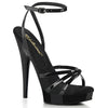 SULTRY-638 Plateau Sandaletten - Schwarz Lack | Fabulicious