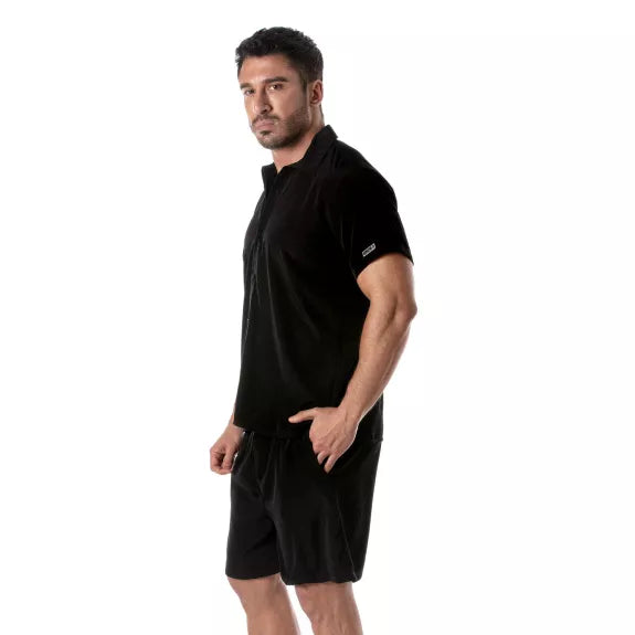 Herren Bermuda Shorts - Leicht, elastisch & elegant schwarz | TOF Paris
