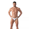 Herren Badebriefs mit seitlicher Kettendetail - Eleganter Look, Weiß | TOF Paris