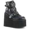 SWING-105 Plateau Stiefeletten schwarz matt | DemoniaCult