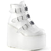SWING-105 Plateau Stiefeletten weiß matt | DemoniaCult