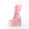SWING-230C Plateau Stiefel - PVC Rosa | DemoniaCult