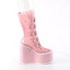 SWING-230C Plateau Stiefel - PVC Rosa | DemoniaCult