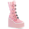 SWING-230C Plateau Stiefel - PVC Rosa | DemoniaCult