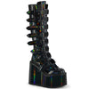 SWING-815 Plateau Stiefel - Schwarz Lack/Holo | DemoniaCult