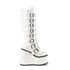 SWING-815 Plateau Stiefel - Weiss Lack | DemoniaCult