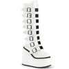 SWING-815 Plateau Stiefel - Weiss Lack | DemoniaCult
