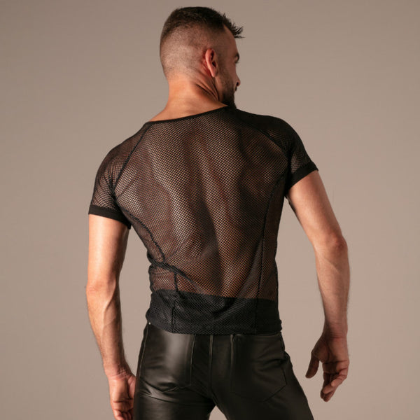 Seduction Mesh T-Shirt Schwarz von Absolu Male – Ansicht 3