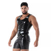 Schwarzes Tank Top im Latex Second Skin Designer Look von TOF Paris – Ansicht 3