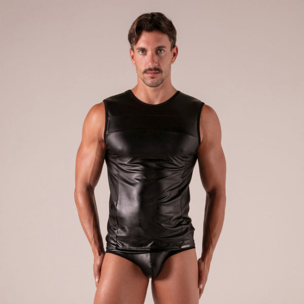 Master Tanktop Schwarz von Absolu Male – Ansicht 2