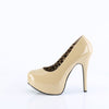 TEEZE-06W Plateau Pumps - Creme (Weit) | Pleaser Pink Label